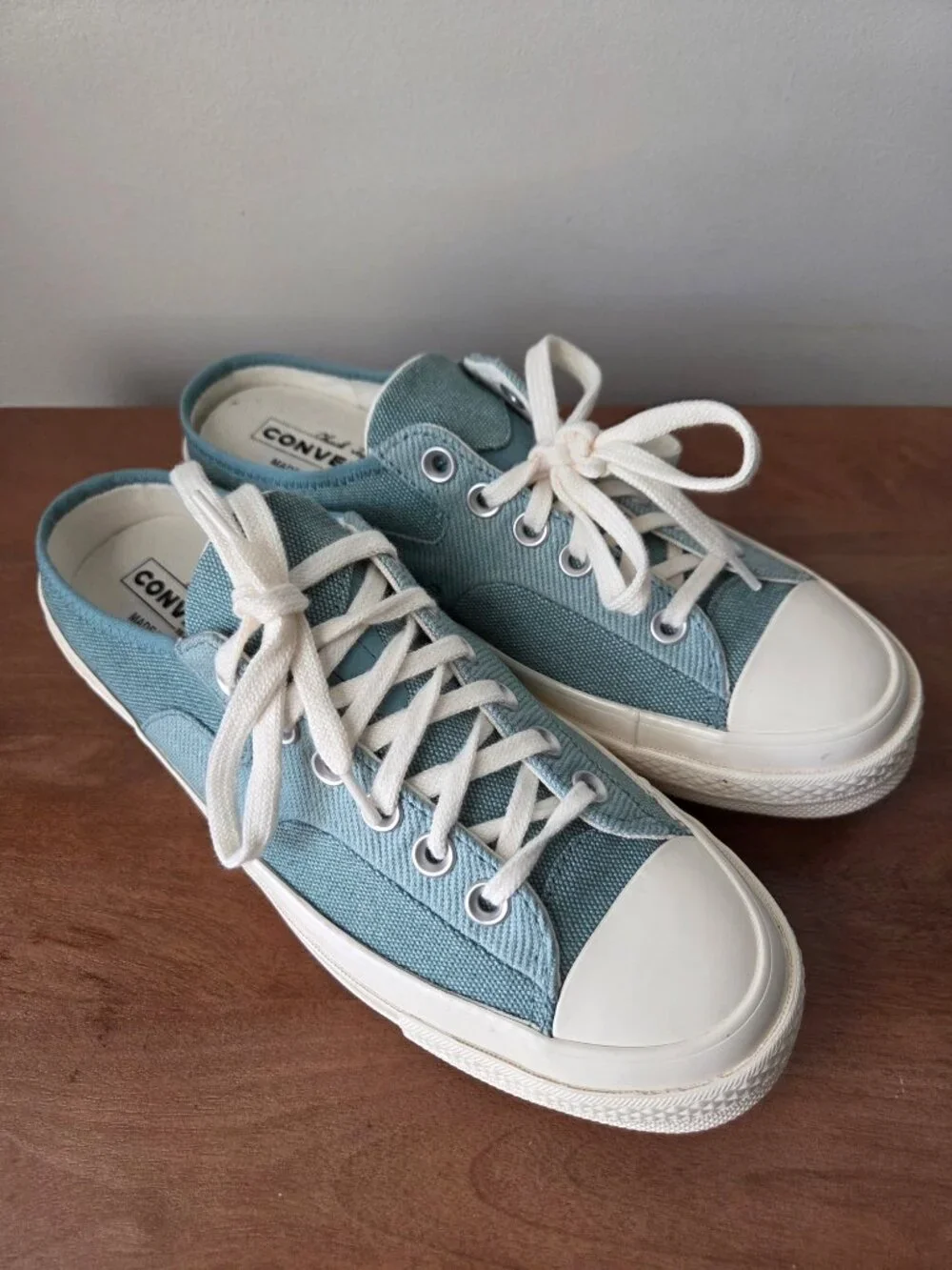 NWOB CONVERSE CHUCK TAYLOR SKY BLUE MULES SNEAKERS SIZE 9 WMN 7 MENS